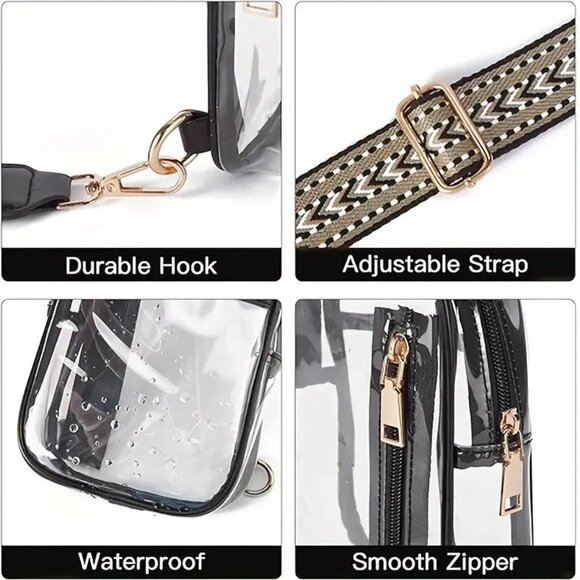 Guitar Strap Transparent Cross Body - Picture 4 of 5